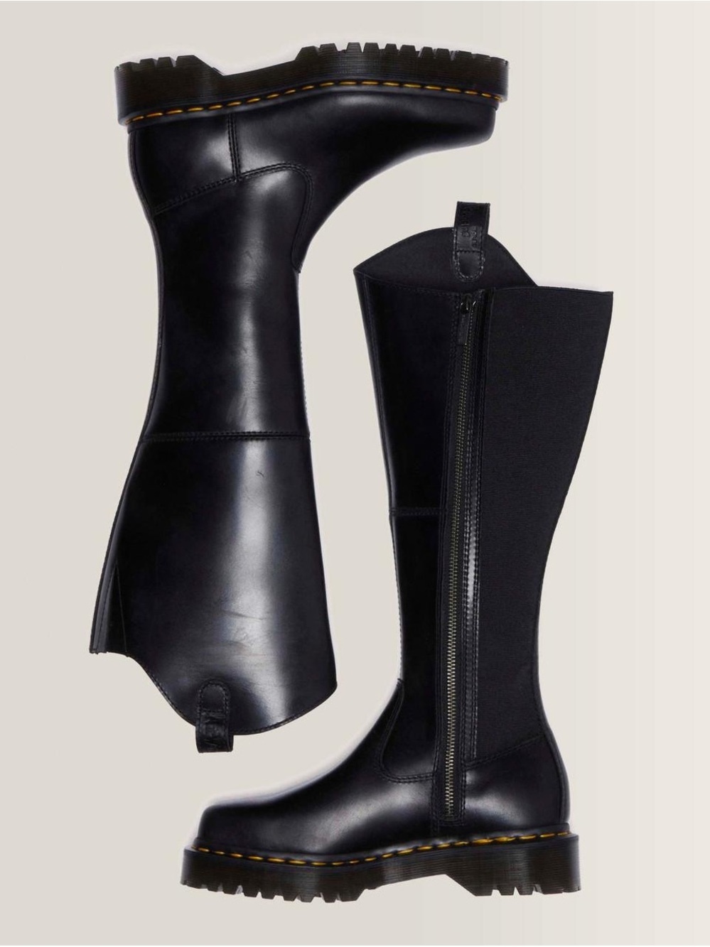 Dr. Martens AMAAYAH KNEE HIGH LEATHER BOOTS - Picture 4 of 10